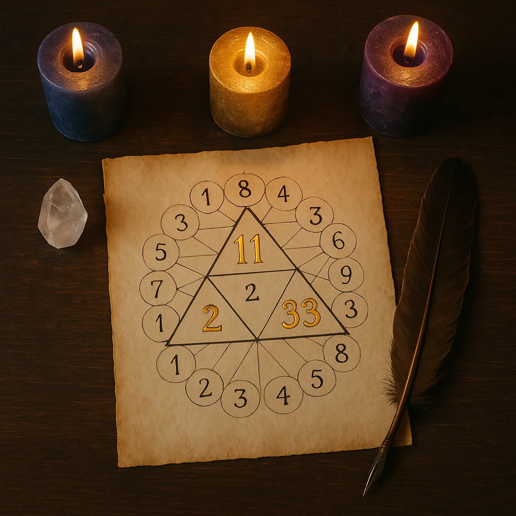 Números Mestres 11, 22 e 33: o Triângulo da Iluminação na Numerologia